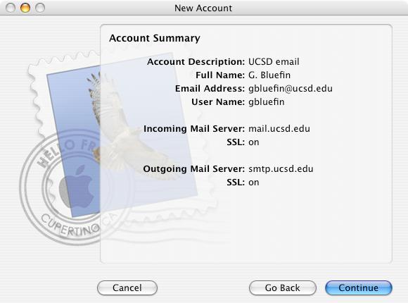 hostname for mac mail using ucsd email