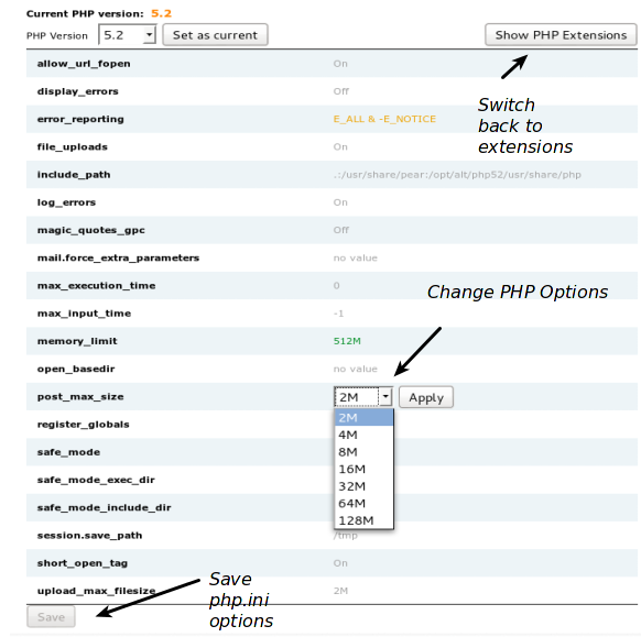 PHP Version Selector